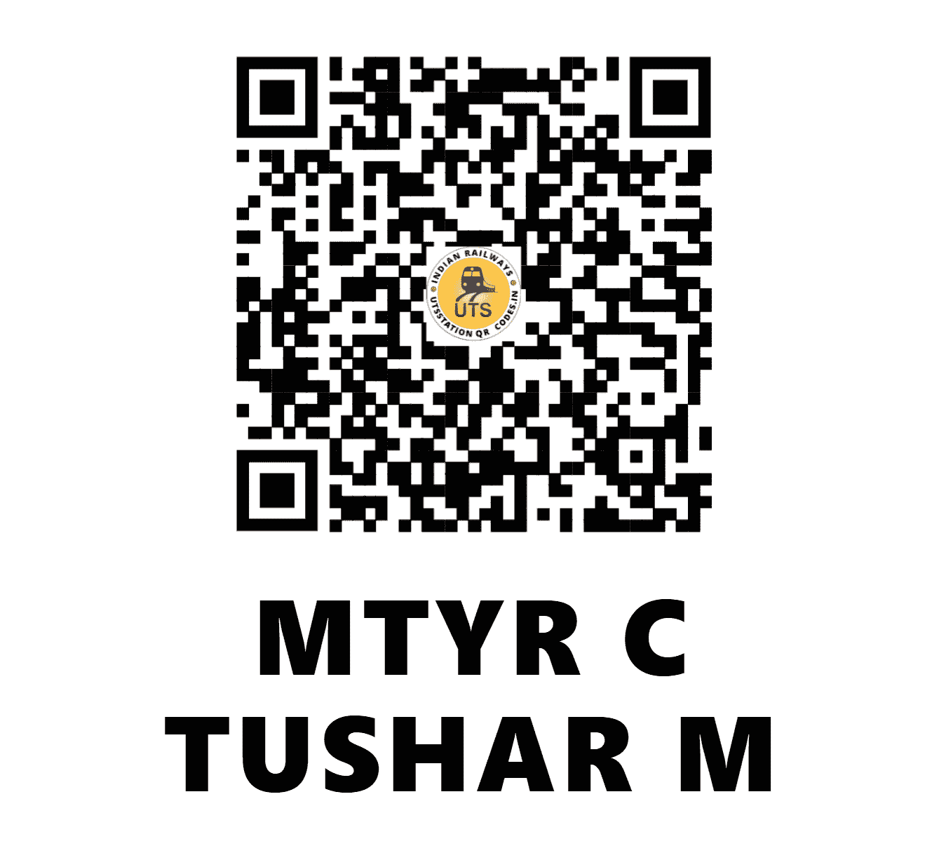 UTS QR Code for MTYR C TUSHAR M - MCTM (NR - JAMMU AND KASHMIR)